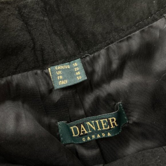 Vintage Danier Black Suede Pants - Picture 3 of 5